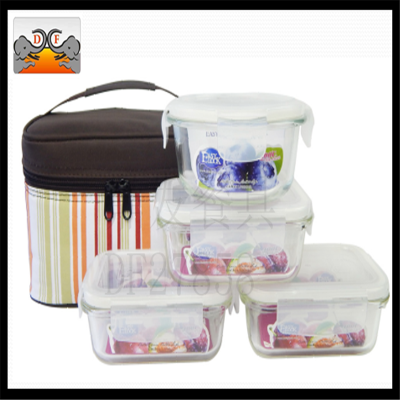 DF27858 ding fa stainless steel kitchen tableware glass box travel suit