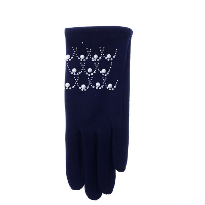 2018 Gloves Women's Autumn and Winter Thickening Non-Inverted Velvet Women's Single Gloves Cycling Outdoor Keep Warm Girls' Five-Finger Gloves