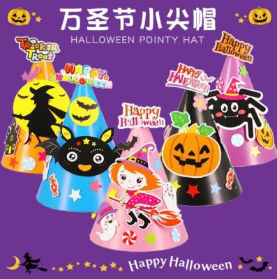 DIY Paper Pumpkin Hats Halloween Party Spider Bat Kindergartens