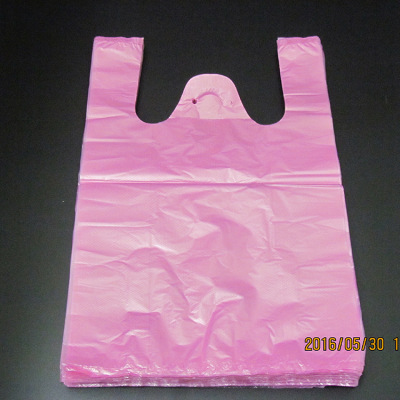 Manufacturers direct sales of pink plastic bag vest shopping bag 100 / bag