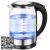 LED lamp electric kettle household stainless steel food grade glass kettle dry proof