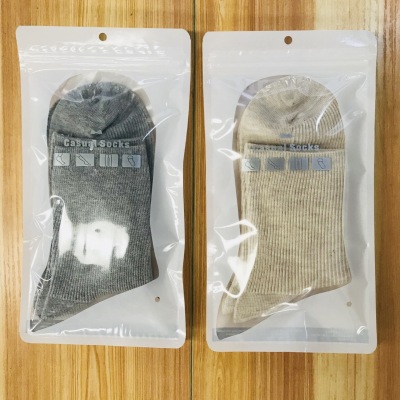 Factory Wholesale Single Pair Cotton Socks Packing Bag Socks Stockings Ankle Socks Ziplock Bag English Men and Women Socks Bag