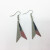 Double - layer triangular earrings American cross - border hot style jewelry metal plating silver spring onion powder earrings