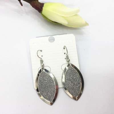 PU glitter drop earrings with European and American style glitter and pop glitter leather drop earrings