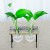 Creative wooden frame watercress vessel for household green plant glass vase small fresh wooden handicraft decoration
