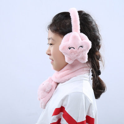 2018 new Korean edition cute star ear cover scarf set windproof warm ear cover manufacturer wholesale