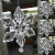 New creative Christmas snow acrylic three straight hole beads DIY door curtain beaded pendant LED lighting accessories