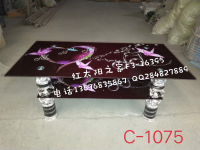 Zhejiang yiwu manufacturers direct tea table TV cabinet TV bracket glass tea table simple tea table TV frame