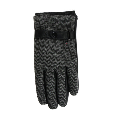 Autumn and Winter Spun Velvet Gloves Men's Touch Screen Outdoor Sports Driving Fashion Trendy Warm with Velvet Business Gloves