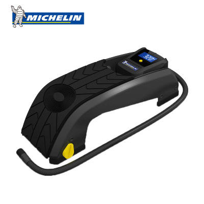Real Michelin digital display horizontal bar foot pump on the small digital display tire pressure inflator