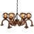 American country creative retro industrial style iron glass ball rope magic beans chandelier