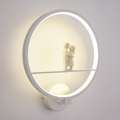 Nordic modern art angel bird living room bedroom wall lamp creative aluminum corridor stair clothing store