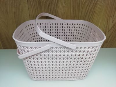 Factory direct sales promotion PP plastic imitation rattan bathroom hand basket kitchen vegetables fruit basket object basket
