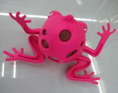 Hot selling new unique toy frog beads grape ball pinched music toy, adult release pressure release grape ball