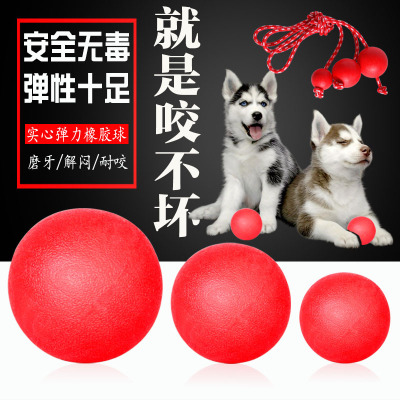 Manufacturers direct pet bite ball solid rubber ball pet toy dog ball training dog bite ball