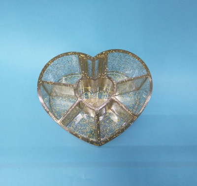 new heart-shaped plastic transparent storage box wholesale popular daily necessities dressing table cosmetics boxes