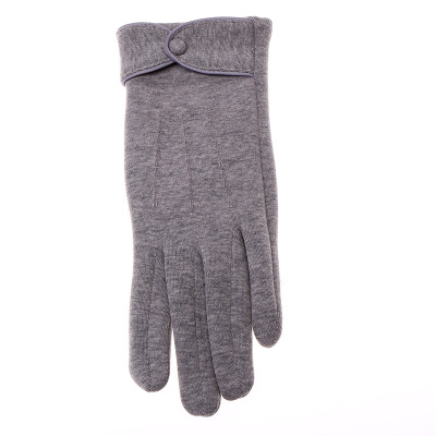 Autumn/winter ladies warm gloves grey outdoor windproof cycling finger touch screen non-flouted gloves