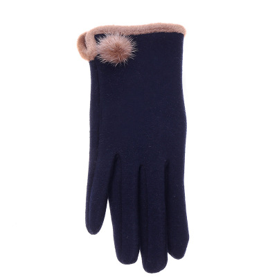 New Autumn and Winter Touch Screen Gloves Warm Women Student Sports Outdoor Fitness Gloves Spun Velvet Gloves