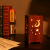 New projection small night light wood hollows seven colors romantic moon star projection light