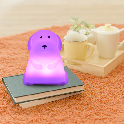 Pet dog of no. 1 pet pet petting the color changing light silicone night light seven colors color changing night light