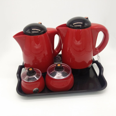 The family plastic kettle set offers guests a 4-piece kettle set