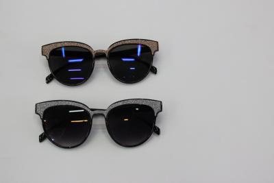 Fashion new shiny frame sunglasses trendy sunshade sunglasses 17104-1