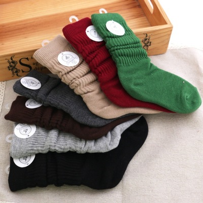 The autumn new type of solid color cotton children's stools socks cotton socks absorption sweat  children's socks 