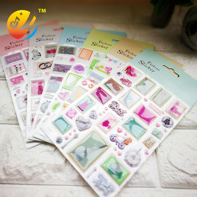 Factory Direct Sales Korean Fun Decorative Stickers Fashion Crystal Stickers