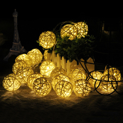 Garden decoration lamp rattan lamp string LED color light string wedding shop decoration LED color light string battery