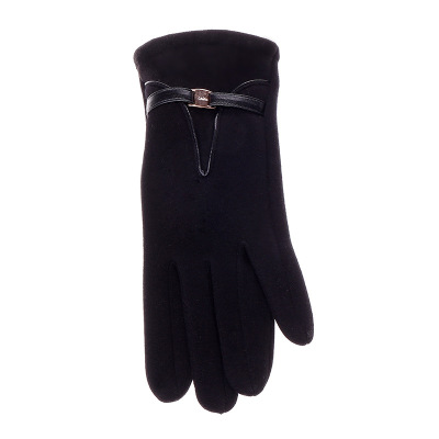 Spring and autumn and winter style driving cotton gloves female thickened with velvet touch screen not velvet