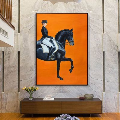 GB3010 royal horsemanship Nordic porch decoration painting living room corridor vertical version of modern