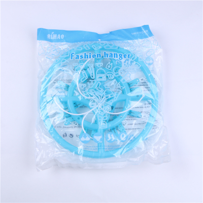Light blue thick circular clothes-hanger clothes-clip socks air clothes-clip windproof plastic clip