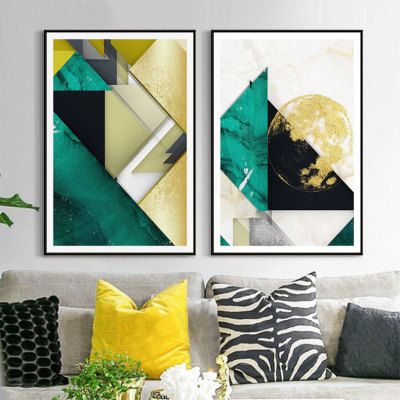 GB3010 hotel abstract painting living room decoration painting modern simple bedroom corridor murals hotel sample room