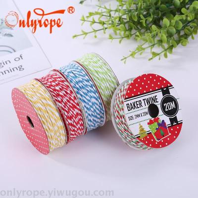 Factory Direct Sales Two-Color Card Cotton Thread Children's Handmade DIY Life Decorative Thread
