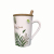 Nordic leaf ceramic cup INS cup creative matte cup large capacity coffee cup