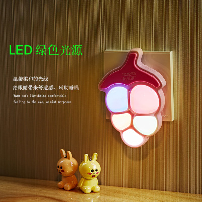 New unique LED light - controlled induction grape small night light festival can be customized logo