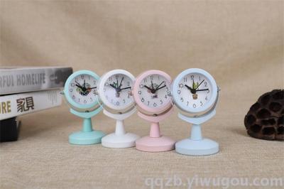 Factory Direct Sales Fashion Creative Alarm Clock Small Searchlight Alarm Clock Cartoon Gift Metal Alarm Clock
