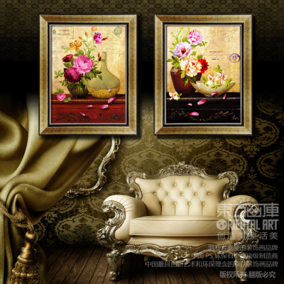 DF5070 European living room decoration painting American sofa background wall two linked painting