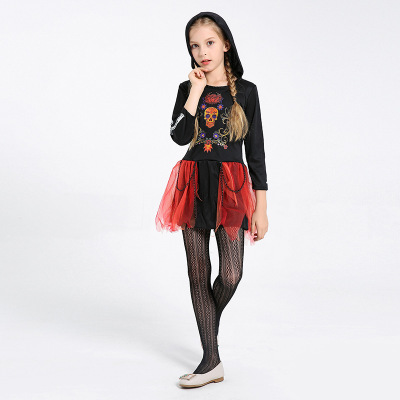 Cross border hot style Halloween children's costume girl dress cosplay little witch witch perform costume