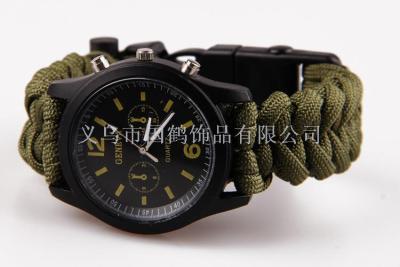 Hand woven seven core parachute Watch Bracelet