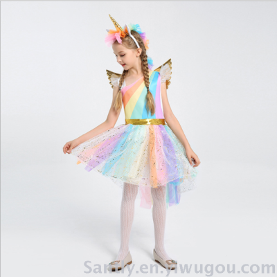 Dress up children for the holidays princess dress unicorn suit