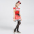 Children's day new cartoon mini princess red point dress dress dress with hair hoop