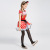 Children's day new cartoon mini princess red point dress dress dress with hair hoop