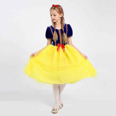 Children's performance dress Snow White dress Halloween princess dress girl's dress tartan skirt