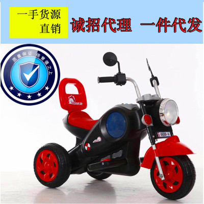 New children's electric motorcycle tricycle can ride baby toy car baby buggy king bird motorcycle