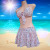 new women's sexy printed bikini swimsuit amazon ebay hot style three-piece swimsuit
