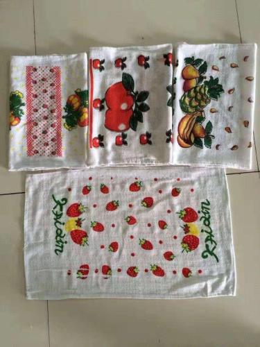 microfiber rag brushed rag printing tea towel kitchen napkin dish towel