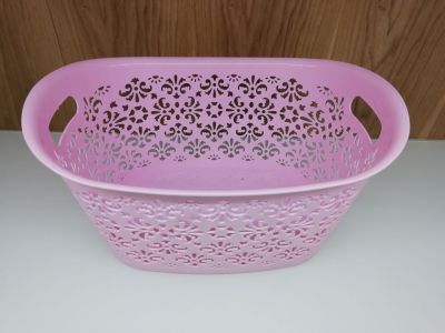 Manufacturer wholesale PP plastic - shaped storage basket hollow-out storage basket dirty laundry basket