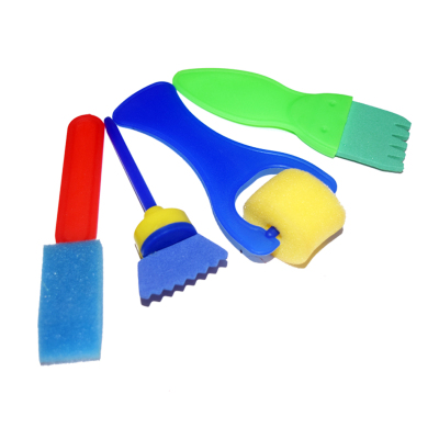 4 sets of brush handle sponge seal children's drawing tools EVA graffiti seal manufacturers direct sales
