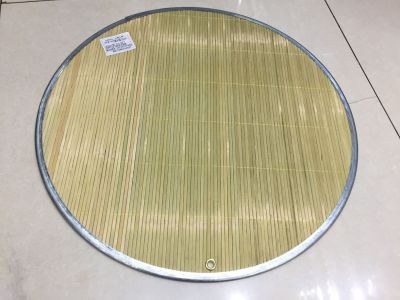 Curtain Cover Natural Bamboo Dumplings Cooked Wheaten Food Curtain Double-Sided Thickened Green Bamboo Leather Cover Pad Household round Bamboo Grate